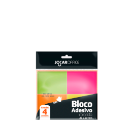 BLOCO ADESIVO RECADO NEON 38X50 C/4BL.100FLS 91115